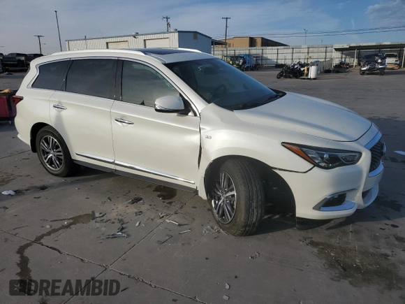 2017 Infiniti QX60 with VIN 5N1DL0MM0HC558412, listed as a Copart auction lot 42632265 with 84,319 mi miles and Salvage Title. Bid and sale history available at DreamBid. Image 4.