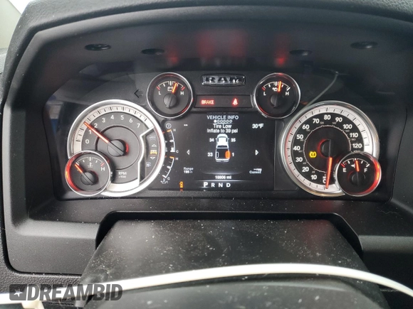 2021 Ram 1500 Tradesman with VIN 1C6RR7FG3MS573549, listed as a Copart auction lot 41591475 with 18,806 mi miles and Salvage title. Bid and sale history available at DreamBid. Image 9.