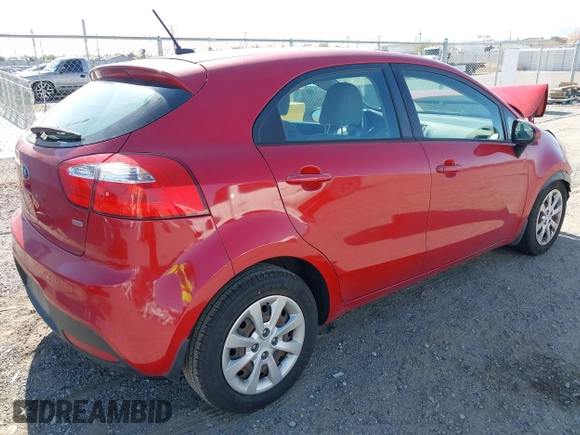 2015 Kia Rio LX with VIN KNADM5A30F6500710, listed as a IAAI auction lot 42049467 with 138,271 mi miles. Bid and sale history available at carsss.com. Image 4.