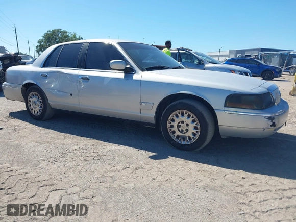 2003 Mercury Grand Marquis GS Convenience with VIN 2MEFM74W63X629935, listed as a IAAI auction lot 42048640 with 114,144 mi miles and . Bid and sale history available at DreamBid. Image 1.