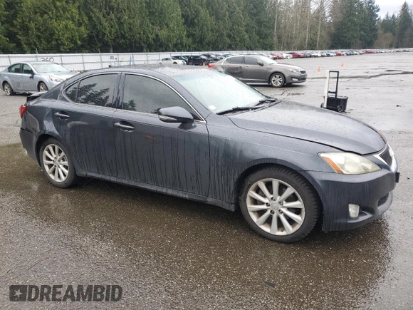 2009 Lexus IS 250 with VIN JTHBK262695100819, listed as a Copart auction lot 50980215 with 205,237 mi miles and Salvage Title. Bid and sale history available at DreamBid. Image 4.