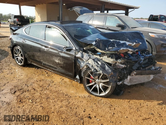 2019 Genesis G70 Advanced with VIN KMTG74LE2KU013905, listed as a Copart auction lot 77969244 with 73,985 mi miles and Salvage Title. Bid and sale history available at DreamBid. Image 4.