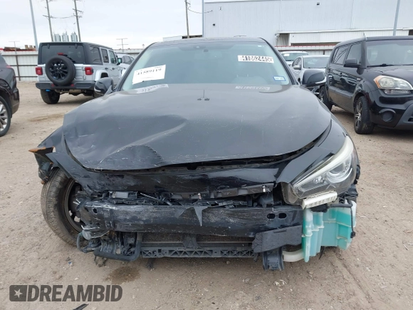 2018 Infiniti Q50 3.0t LUXE with VIN JN1EV7AP1JM351153, listed as a IAAI auction lot 41589119 with 103,915 mi miles. Bid and sale history available at carsss.com. Image 12.