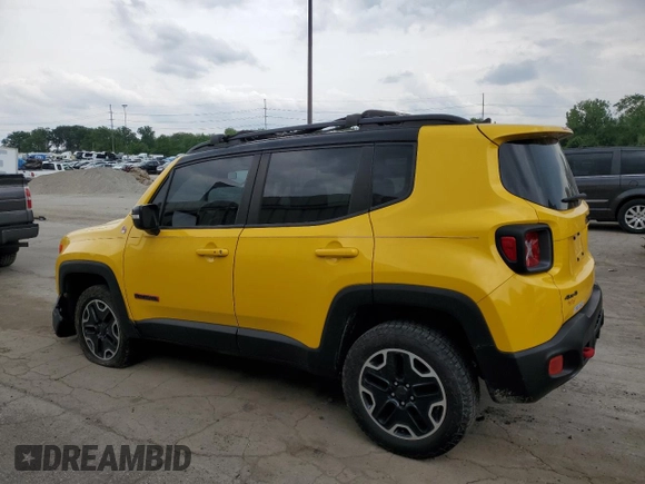 2017 Jeep Renegade Trailhawk with VIN ZACCJBCB8HPE96285, listed as a Copart auction lot 59557855 with 170,837 mi miles and Salvage title. Bid and sale history available at DreamBid. Image 2.