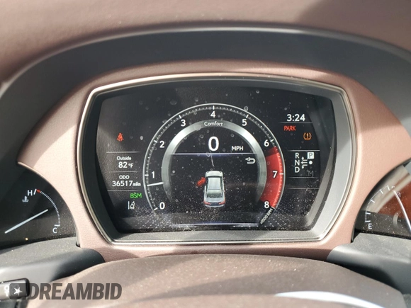 2020 Lexus LS 500 with VIN JTHD51FF6L5011952, listed as a Copart auction lot 87452454 with 36,517 mi miles and Salvage title. Bid and sale history available at DreamBid. Image 9.