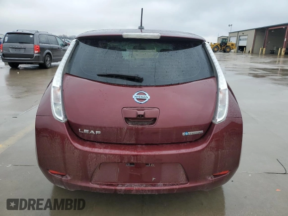 2016 Nissan LEAF S with VIN 1N4BZ0CPXGC313658, listed as a Copart auction lot 40262153 with 48,274 mi miles. Bid and sale history available at carsss.com. Image 6.