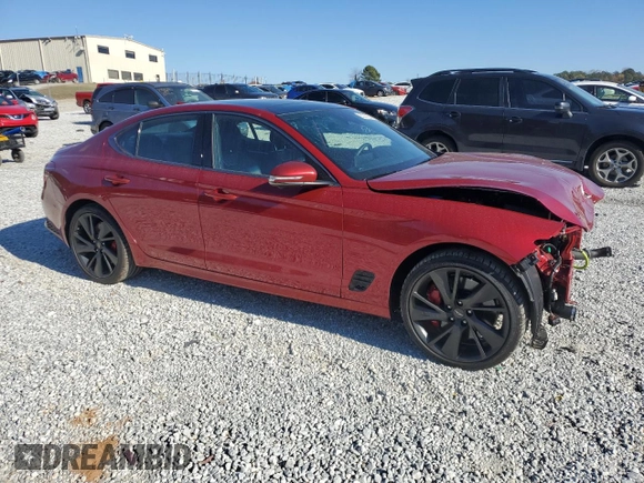 2023 Genesis G70 3.3T with VIN KMTG54TE4PU113825, listed as a Copart auction lot 83207564 with 10,123 mi miles and Salvage Title. Bid and sale history available at DreamBid. Image 4.