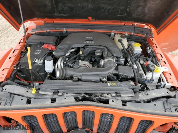 2019 Jeep Wrangler Unlimited Rubicon with VIN 1C4HJXFG5KW594789, listed as a Copart auction lot 46870275 with 104,017 mi miles and Clean Title. Bid and sale history available at carsss.com. Image 12.