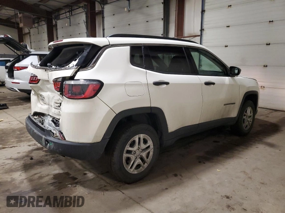 2019 Jeep Compass Sport with VIN 3C4NJDAB2KT598513, listed as a Copart auction lot 83871674 with 65,193 mi miles and Salvage title. Bid and sale history available at DreamBid. Image 3.