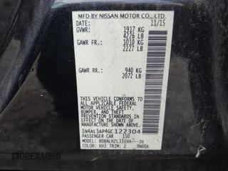 2016 Nissan Altima S z VIN 1N4AL3AP4GC122304, wystawiony jako IAAI lot #42033250 z przebiegiem 95 964 mil mil oraz . Historia ofert i sprzedaży dostępna na DreamBid. Obrazek 9.