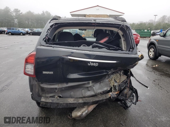2014 Jeep Compass Sport with VIN 1C4NJCBA0ED552043, listed as a Copart auction lot 51749685 with 0 mi miles and Salvage Title. Bid and sale history available at carsss.com. Image 6.