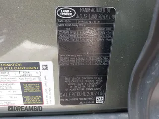 2020 Land Rover Defender SE with VIN SALEPEEU1L2007406, listed as a IAAI auction lot 42454973 with 34,017 mi miles and . Bid and sale history available at DreamBid. Image 9.
