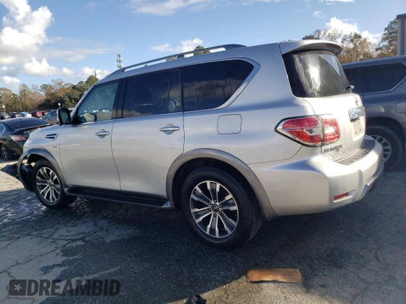 2020 Nissan Armada SL with VIN JN8AY2ND6L9106431, listed as a Copart auction lot 85059094 with 122,697 mi miles and Salvage Title. Bid and sale history available at carsss.com. Image 2.