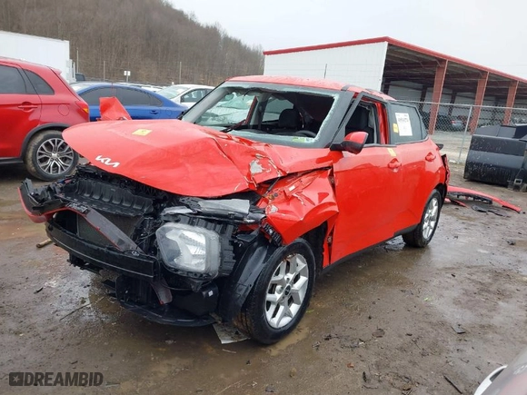 2022 Kia Soul LX with VIN KNDJ23AU8N7171918, listed as a IAAI auction lot 41514274 with 64,144 mi miles. Bid and sale history available at carsss.com. Image 2.