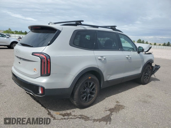 2024 Kia Telluride SX Prestige X-Pro with VIN 5XYP5DGC7RG518167, listed as a Copart auction lot 57938705 with 15,234 mi miles and Salvage title. Bid and sale history available at DreamBid. Image 3.