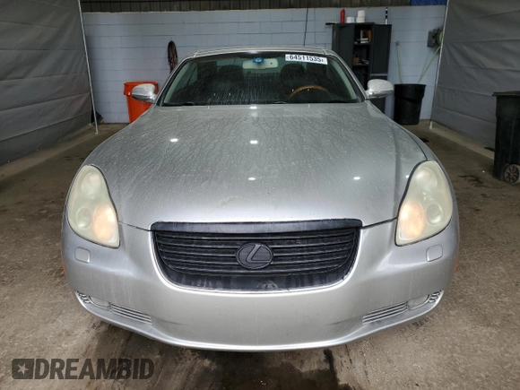 2002 Lexus SC 430 z VIN JTHFN48Y720034550, wystawiony jako Copart lot #64511535 z przebiegiem 206 408 mil mil oraz Czysty tytuł • Clean title. Historia ofert i sprzedaży dostępna na DreamBid. Obrazek 5.