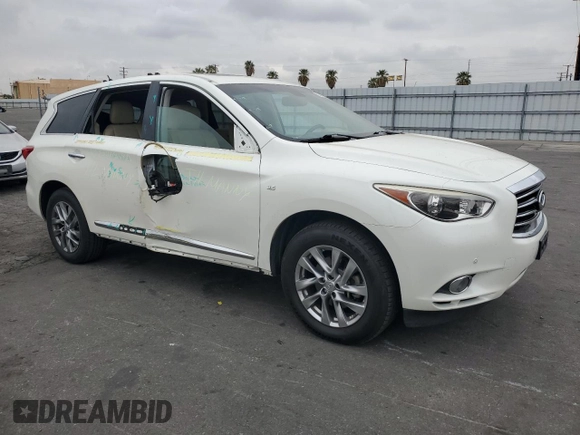 2015 Infiniti QX60 with VIN 5N1AL0MN4FC508766, listed as a Copart auction lot 53473045 with 91,920 mi miles and Salvage Title. Bid and sale history available at DreamBid. Image 4.