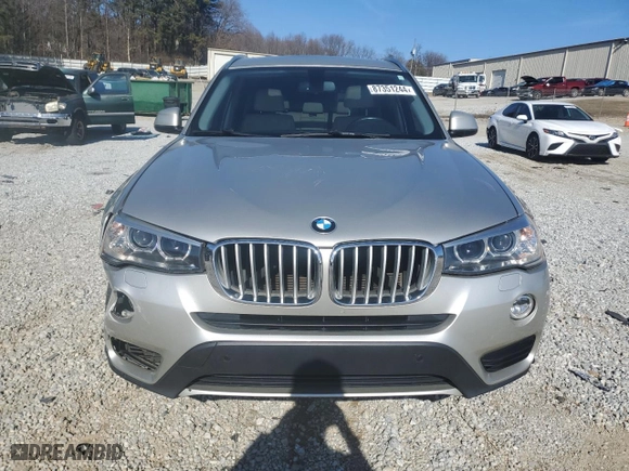 2015 BMW X3 sDrive28i with VIN 5UXWZ7C57F0F75934, listed as a Copart auction lot 87351244 with 115,324 mi miles and Salvage Title. Bid and sale history available at carsss.com. Image 5.