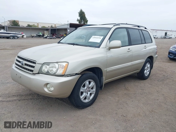 2003 Toyota Highlander z VIN JTEGF21A530074756, wystawiony jako IAAI lot #42044516 z przebiegiem 126 302 mil mil oraz . Historia ofert i sprzedaży dostępna na DreamBid. Obrazek 2.