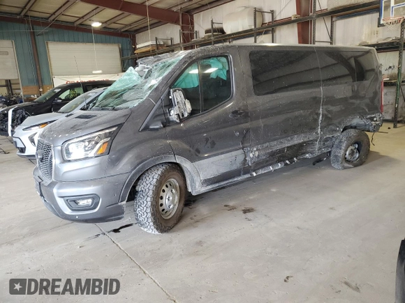 2023 Ford Transit Passenger XL with VIN 1FBAX9YG7PKA99683, listed as a Copart auction lot 72123694 with 21,370 mi miles and Salvage Title. Bid and sale history available at DreamBid. Image 1.