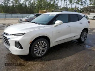 2020 Chevrolet Blazer Premier with VIN 3GNKBLRS0LS606802, listed as a Copart auction lot 45488815 with 43,669 mi miles and Salvage title. Bid and sale history available at DreamBid. Image 1.