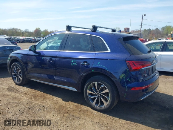2021 Audi Q5 Premium Plus with VIN WA1BAAFY9M2025847, listed as a IAAI auction lot 42094549 with 101,517 mi miles and . Bid and sale history available at DreamBid. Image 17.