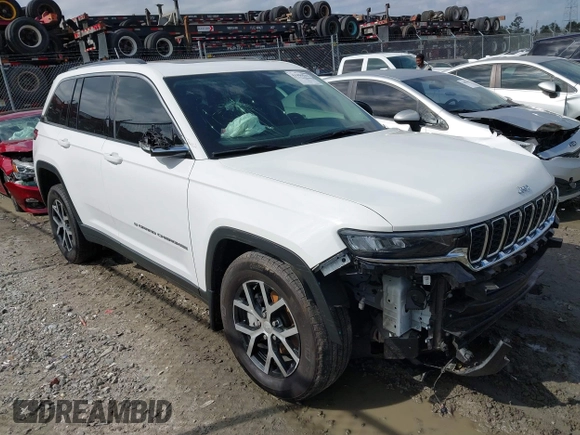 2023 Jeep Grand Cherokee Limited with VIN 1C4RJGBG2PC575507, listed as a IAAI auction lot 41996521 with 37,456 mi miles and . Bid and sale history available at DreamBid. Image 1.