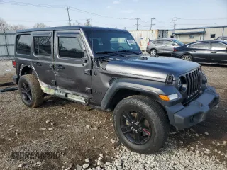 2021 Jeep Wrangler Unlimited Sport Altitude with VIN 1C4HJXDG0MW521769, listed as a Copart auction lot 53625925 with 34,074 mi miles and Salvage title. Bid and sale history available at DreamBid. Image 4.