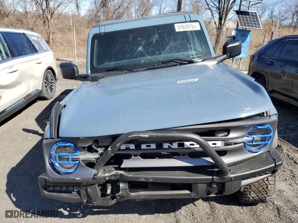 2023 Ford Bronco with VIN 1FMDE5DH1PLB44032, listed as a Copart auction lot 51039155 with 14,668 mi miles and Non Repairable. Bid and sale history available at carsss.com. Image 5.