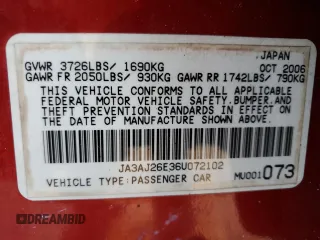 2006 Mitsubishi Lancer ES with VIN JA3AJ26E36U072102, listed as a Copart auction lot 83217594 with 21,310 mi miles and Salvage Title. Bid and sale history available at carsss.com. Image 12.