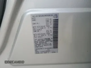 2018 Nissan Pathfinder SV with VIN 5N1DR2MM2JC646684, listed as a Copart auction lot 57104425 with 95,718 mi miles and Salvage title. Bid and sale history available at DreamBid. Image 13.