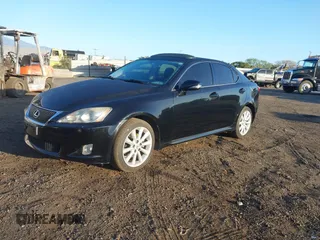 2009 Lexus IS with VIN JTHCK262995032343, listed as a IAAI auction lot 41594238 with 121,643 mi miles. Bid and sale history available at carsss.com. Image 2.