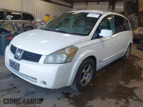 2006 Nissan Quest S Special Edition with VIN 5N1BV28U16N119101, listed as a IAAI auction lot 42110977 with 1 mi miles. Bid and sale history available at carsss.com. Image 2.