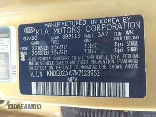 2021 Kia Seltos S with VIN KNDEU2AA7M7123952, listed as a IAAI auction lot 41864994 with 82,413 mi miles and . Bid and sale history available at DreamBid. Image 9.