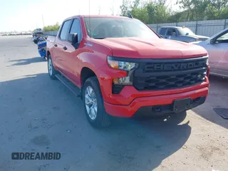 2024 Chevrolet Silverado 1500 Custom with VIN 1GCPABEK5RZ150356, listed as a IAAI auction lot 41806380 with 32,183 mi miles and . Bid and sale history available at DreamBid. Image 1.