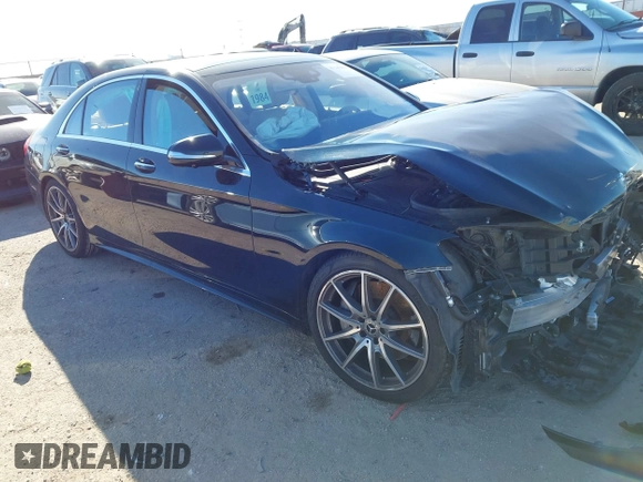 2018 Mercedes-Benz S 560 with VIN WDDUG8GB9JA417220, listed as a IAAI auction lot 41145690 with Not Provided miles and . Bid and sale history available at carsss.com. Image 1.