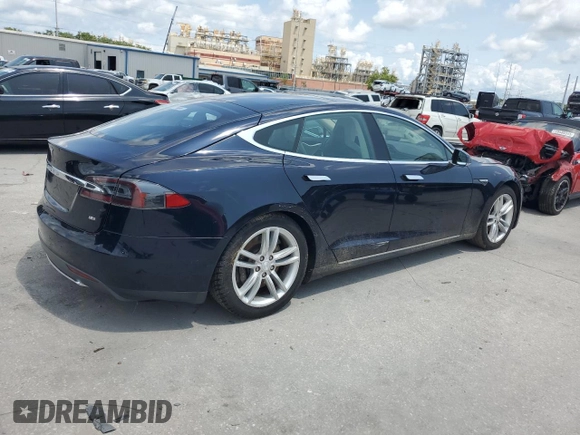 2014 Tesla Model S 60 with VIN 5YJSA1H12EFP61355, listed as a Copart auction lot 59709065 with 109,446 mi miles and Salvage title. Bid and sale history available at DreamBid. Image 3.