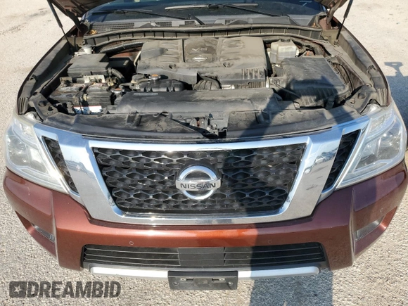 2017 Nissan Armada SL with VIN JN8AY2ND8H9010517, listed as a Copart auction lot 61785834 with 142,157 mi miles and Salvage Title. Bid and sale history available at carsss.com. Image 12.
