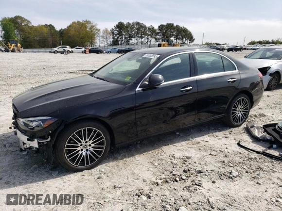 2024 Mercedes-Benz C 300 with VIN W1KAF4GB0RR210744, listed as a Copart auction lot 50205895 with 10,450 mi miles and Salvage Title. Bid and sale history available at carsss.com. Image 1.