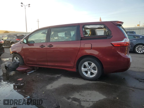 2018 Toyota Sienna L with VIN 5TDZZ3DC3JS918505, listed as a Copart auction lot 81588254 with 119,091 mi miles and Salvage Title. Bid and sale history available at DreamBid. Image 2.