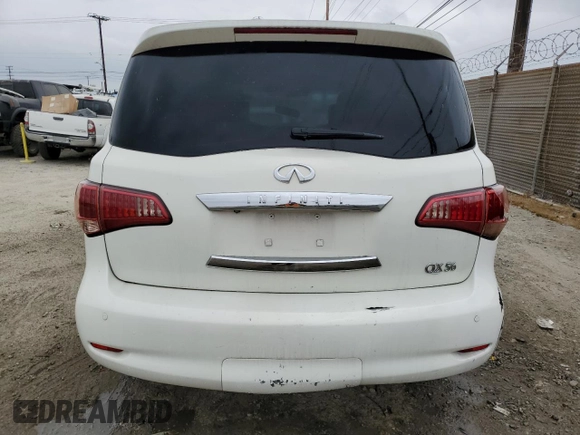 2011 Infiniti QX56 7-passenger with VIN JN8AZ2NF1B9500206, listed as a Copart auction lot 54245325 with 189,438 mi miles and Salvage Title. Bid and sale history available at carsss.com. Image 6.
