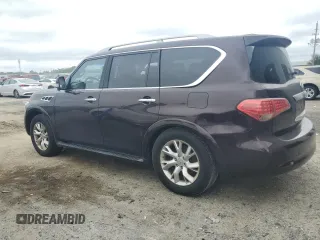2013 Infiniti QX56 8-passenger with VIN JN8AZ2ND2D9730192, listed as a Copart auction lot 81617714 with 196,975 mi miles and Clean Title. Bid and sale history available at carsss.com. Image 2.
