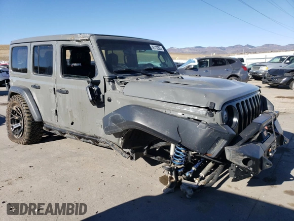 2023 Jeep Wrangler Sport S with VIN 1C4HJXDG3PW602849, listed as a Copart auction lot 46718365 with 24,308 mi miles and Salvage Title. Bid and sale history available at DreamBid. Image 4.