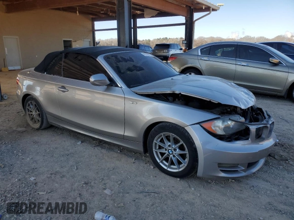 2011 BMW 1 Series 128i with VIN WBAUL7C53BVM79803, listed as a Copart auction lot 89258015 with 132,266 mi miles and Salvage title. Bid and sale history available at DreamBid. Image 4.