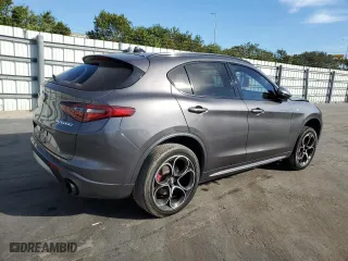 2023 Alfa Romeo Stelvio Ti with VIN ZASPAKBN1P7D54408, listed as a Copart auction lot 83367044 with 12,330 mi miles and Salvage Title. Bid and sale history available at carsss.com. Image 3.