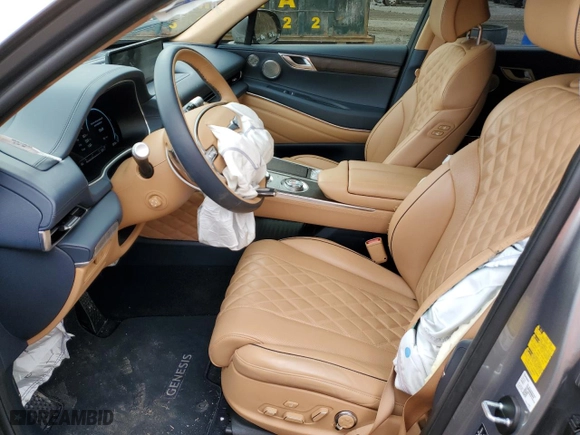 2023 Genesis GV80 with VIN KMUHCESC5PU141533, listed as a Copart auction lot 85426444 with 29,735 mi miles and Salvage Title. Bid and sale history available at carsss.com. Image 7.