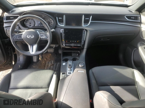 2024 Infiniti QX55 Luxe with VIN 3PCAJ5JR7RF110618, listed as a Copart auction lot 44208665 with 5,551 mi miles and Salvage Title. Bid and sale history available at DreamBid. Image 8.