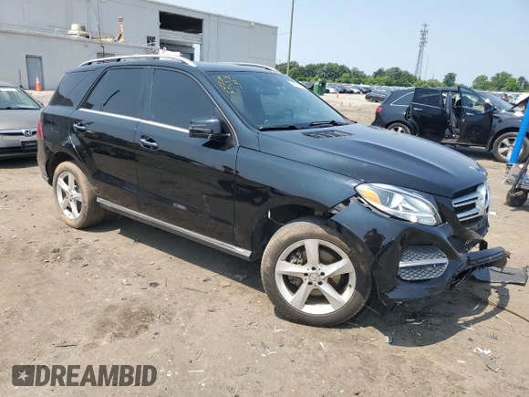 2017 Mercedes-Benz GLE 350 with VIN 4JGDA5HB4HA856114, listed as a Copart auction lot 58344775 with 76,642 mi miles and Salvage title. Bid and sale history available at DreamBid. Image 4.