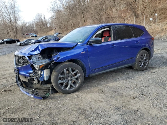 2022 Acura MDX w/A-Spec Package with VIN 5J8YE1H09NL021029, listed as a Copart auction lot 50506155 with 0 mi miles and Salvage Title. Bid and sale history available at carsss.com. Image 1.