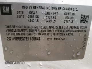 2014 Chevrolet Impala LT with VIN 2G1WB5E37E1100847, listed as a Copart auction lot 58580765 with 104,949 mi miles and Salvage title. Bid and sale history available at DreamBid. Image 12.